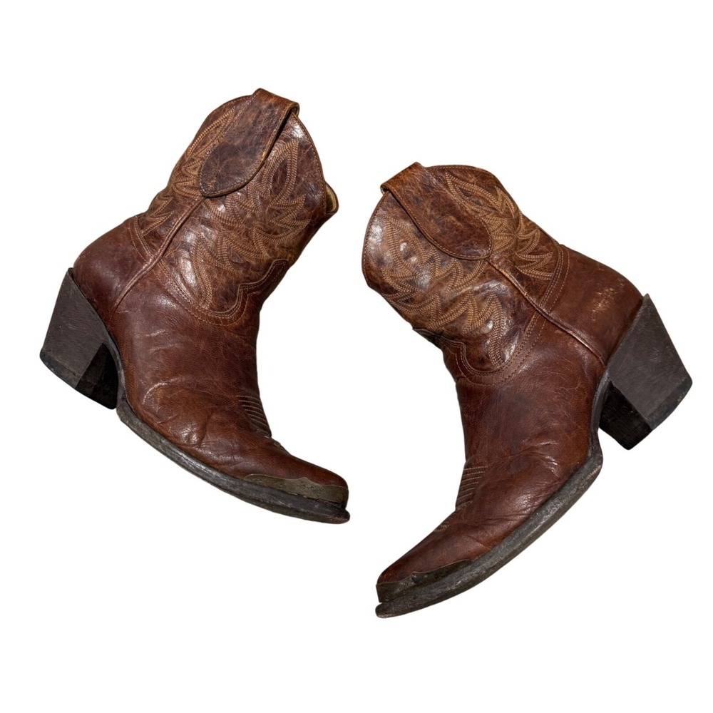 Idyllwind Miranda Lambert Brown Leather Cowboy Boots Metal Toe Cap 8